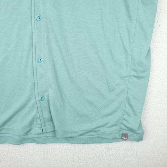 Outdoor Research Button Up Shirt Mens Extra Large Blue Short Sleeve Stretch - Picture 4 of 11